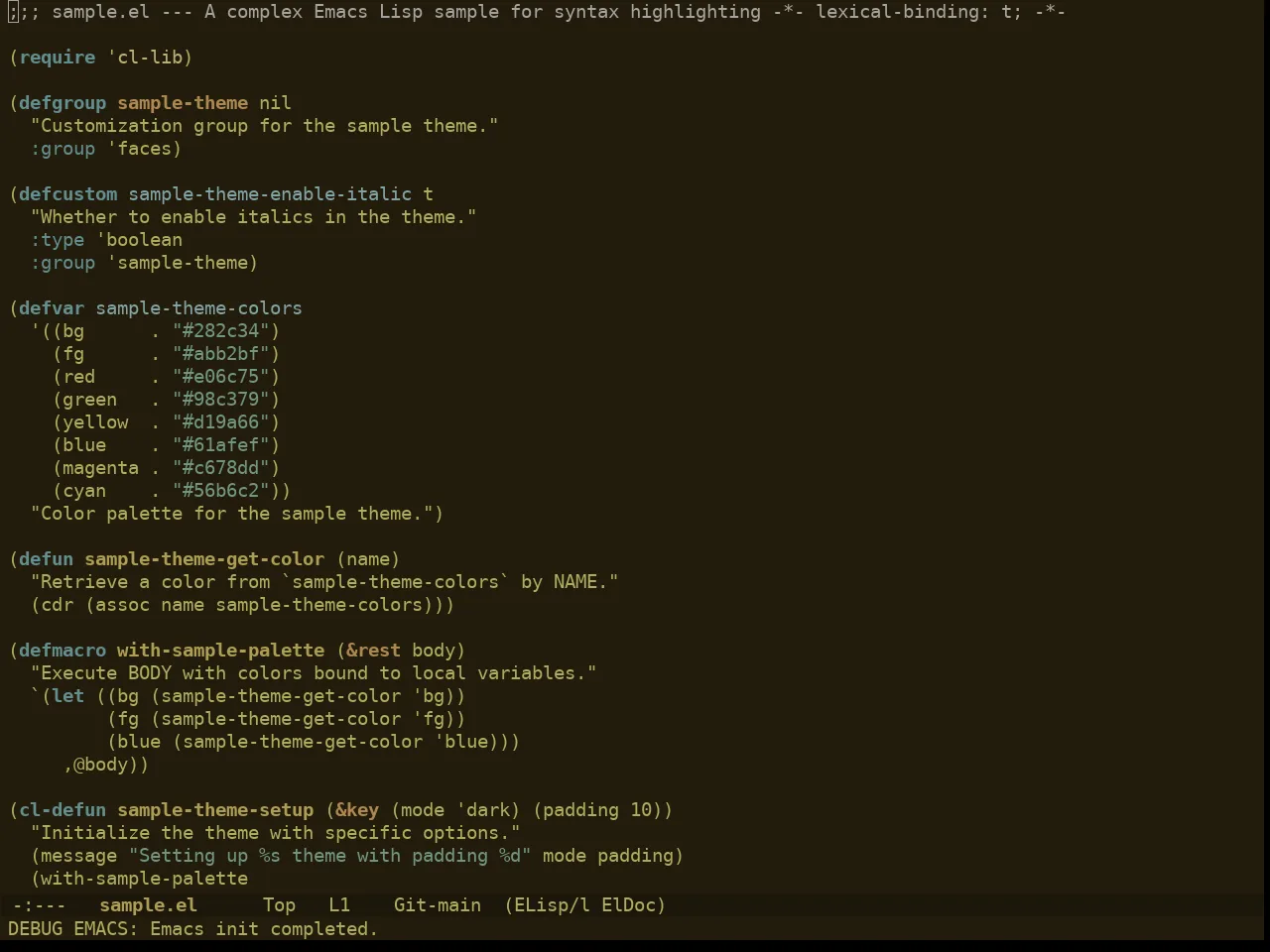 Ewal Dkeg Poly Theme in emacs-lisp-mode