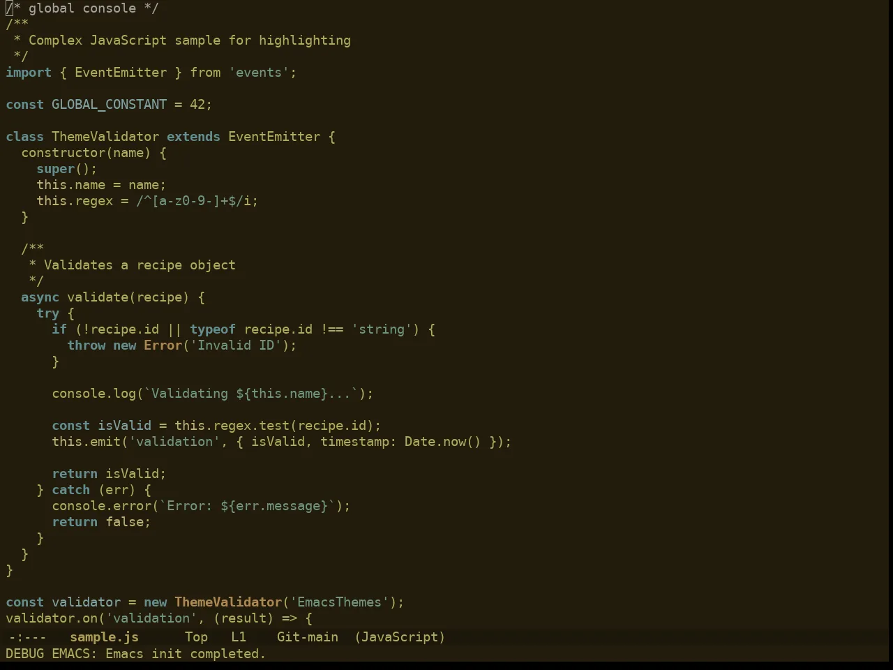 Ewal Dkeg Poly Theme in javascript-mode