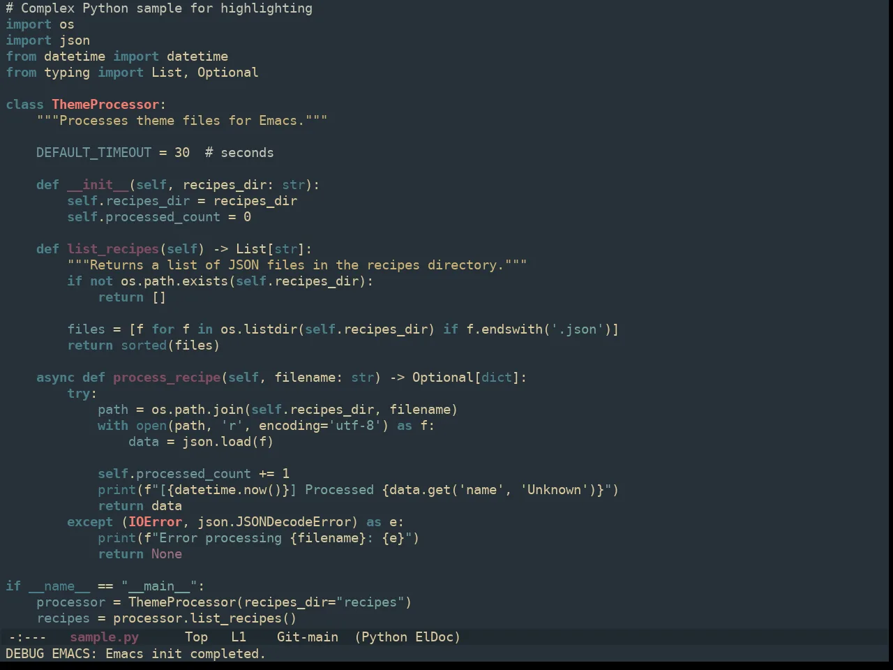 Ewal Dkeg Prevail Theme in python-mode