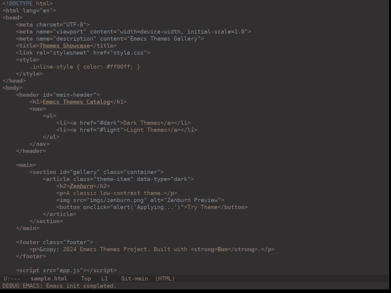 Ewal Dkeg Provrb Theme in html-mode
