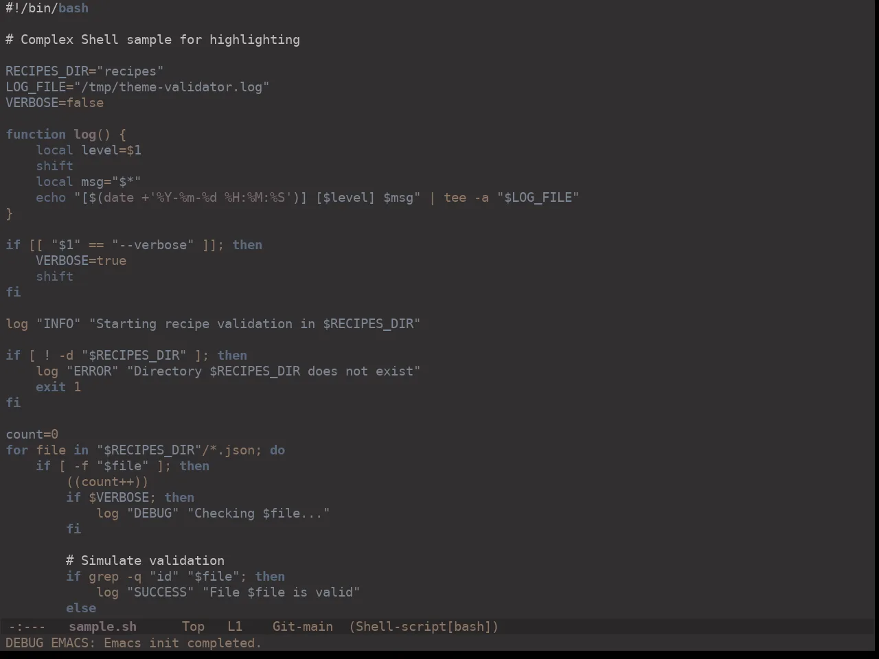 Ewal Dkeg Provrb Theme in sh-mode