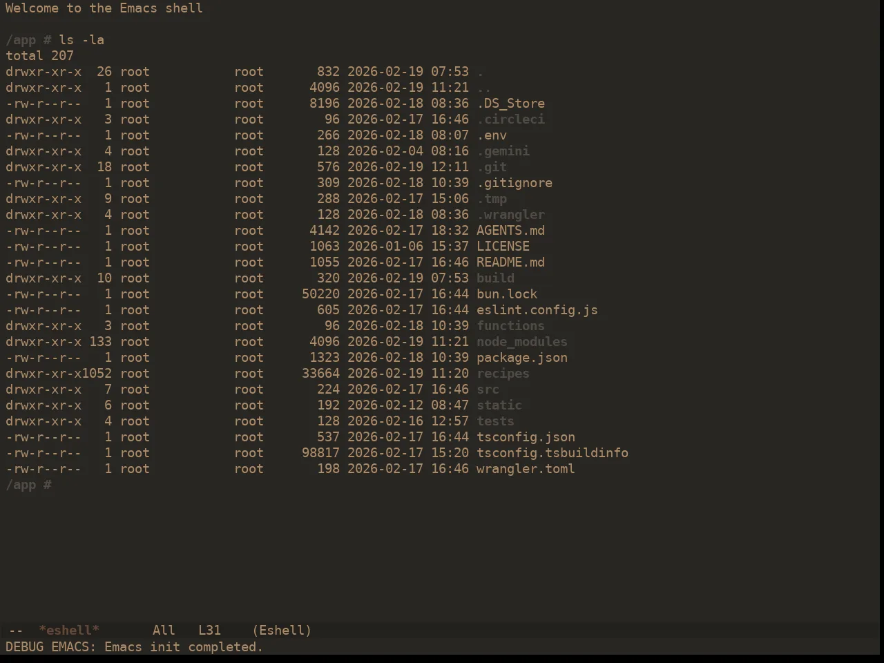 Ewal Dkeg Raild Theme in eshell