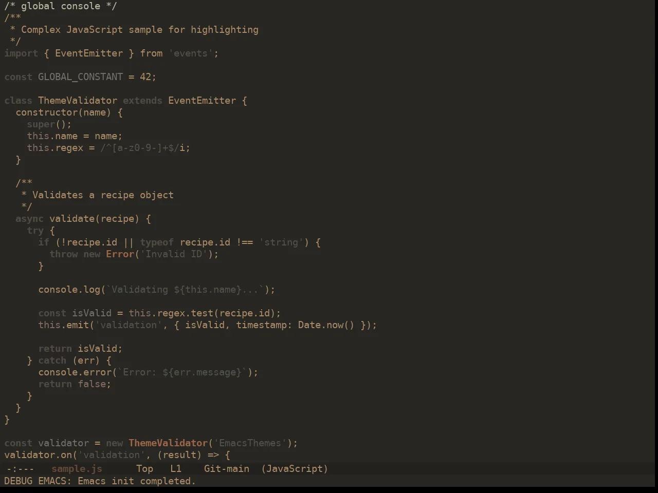 Ewal Dkeg Raild Theme in javascript-mode