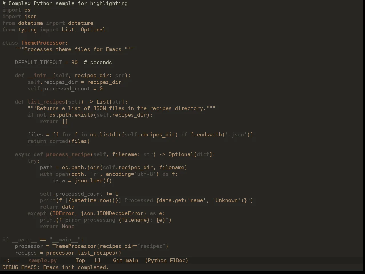 Ewal Dkeg Raild Theme in python-mode