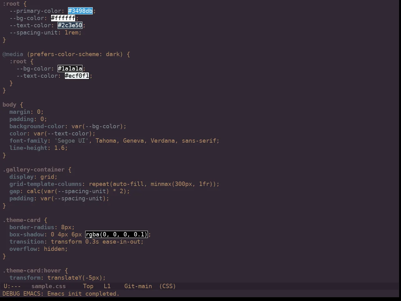 Ewal Dkeg Relax Theme in css-mode
