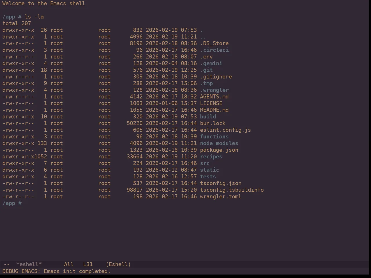 Ewal Dkeg Relax Theme in eshell