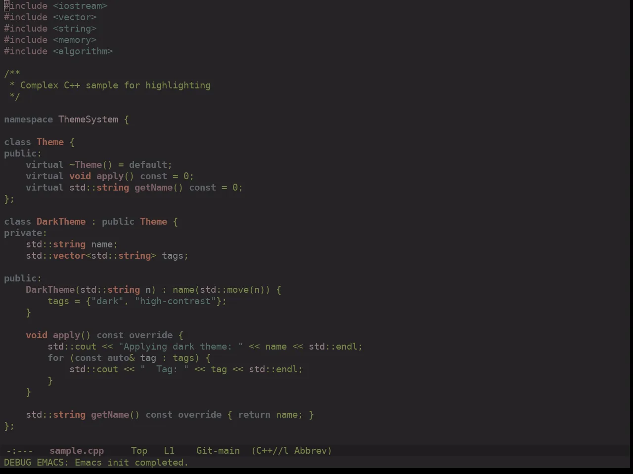 Ewal Dkeg Scag Theme in c++-mode