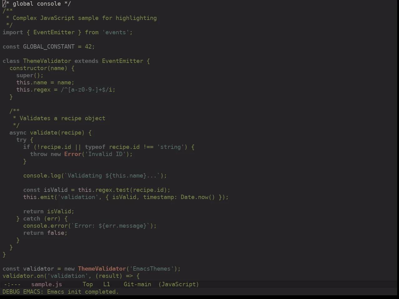 Ewal Dkeg Scag Theme in javascript-mode
