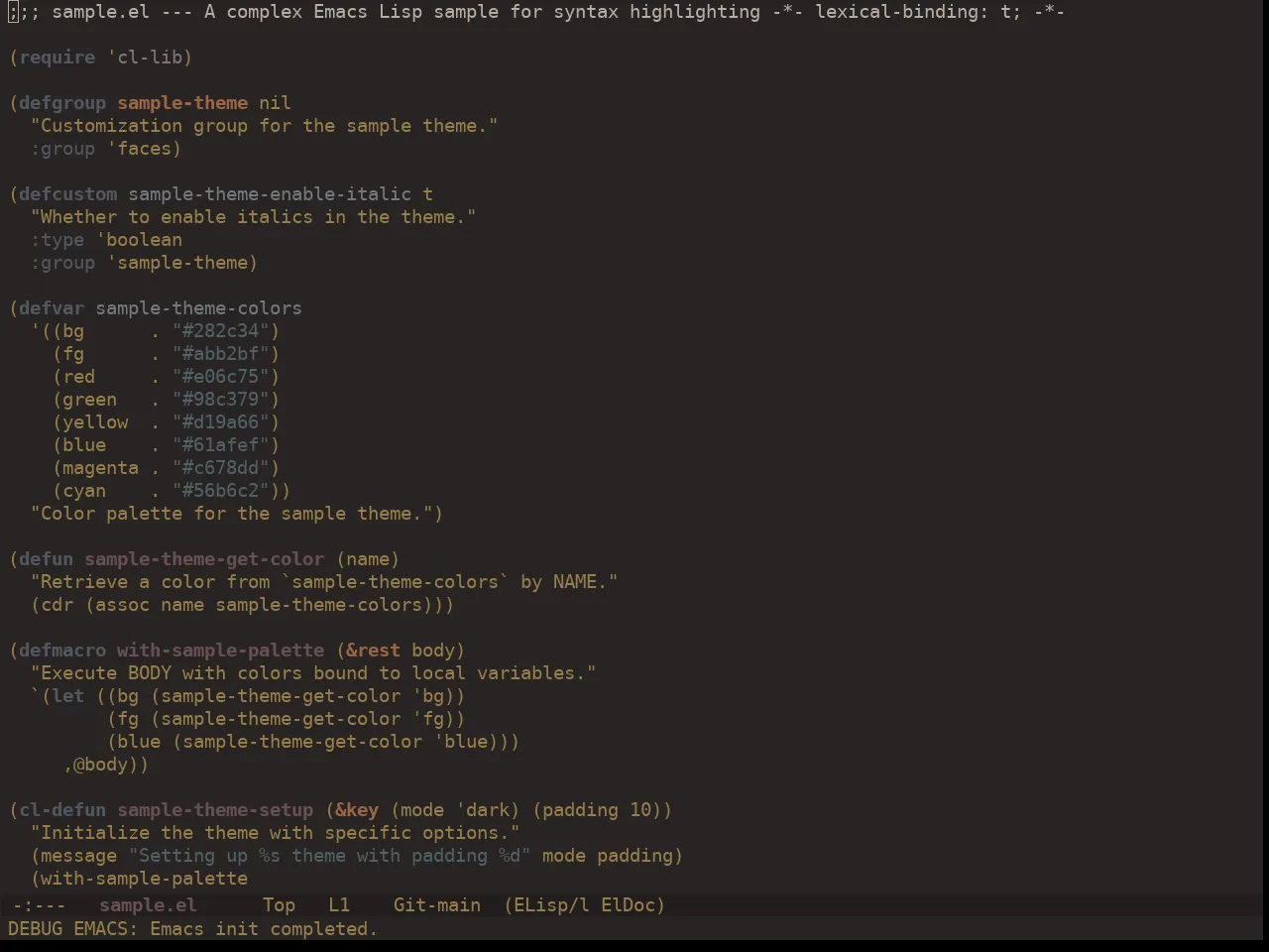 Ewal Dkeg Scape Theme in emacs-lisp-mode