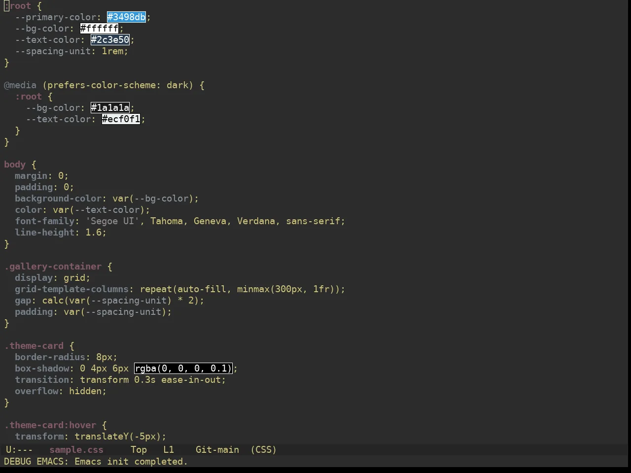 Ewal Dkeg Shade Theme in css-mode
