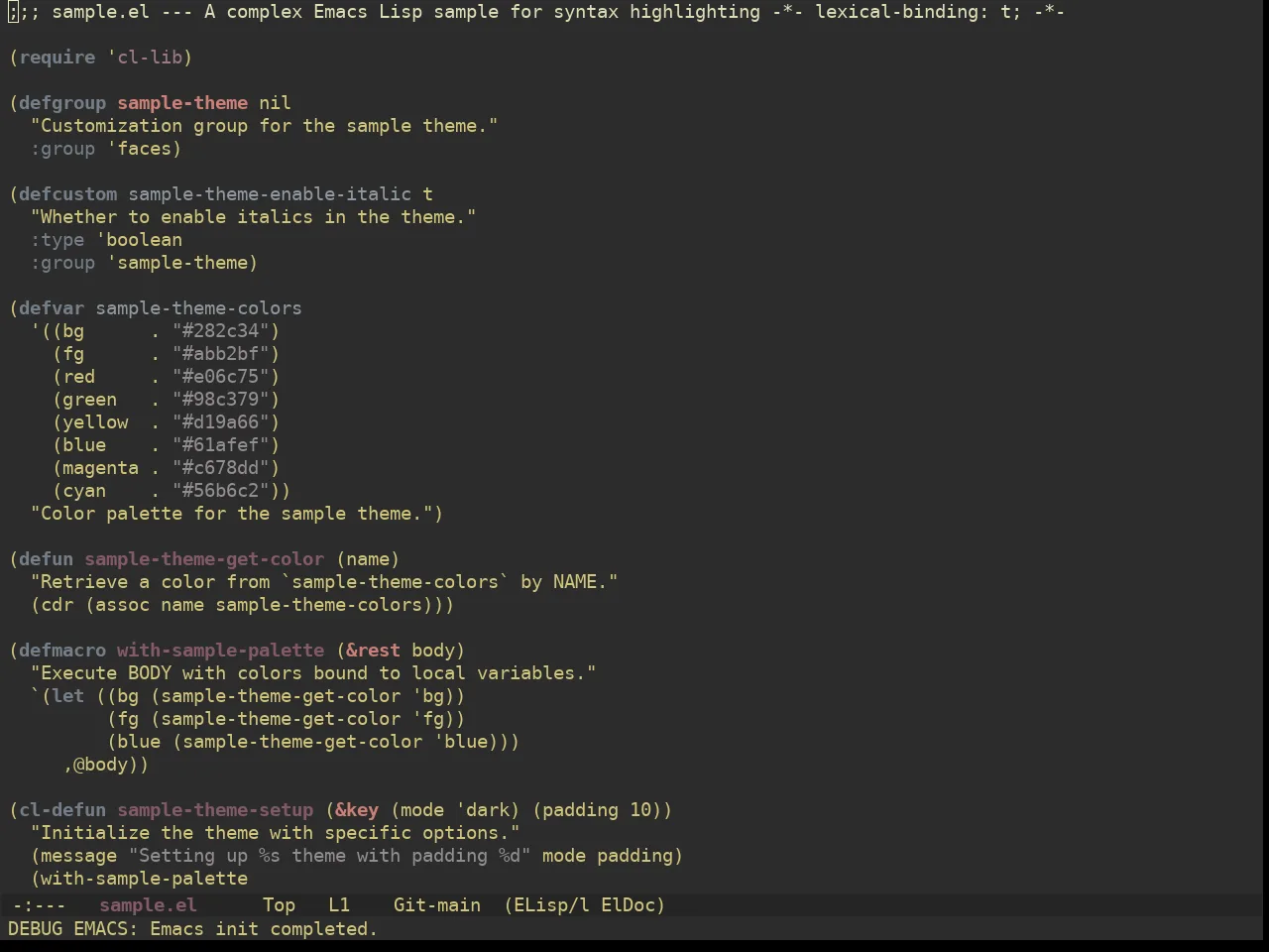 Ewal Dkeg Shade Theme in emacs-lisp-mode
