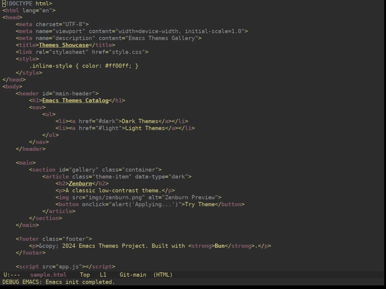 Ewal Dkeg Shade Theme in html-mode