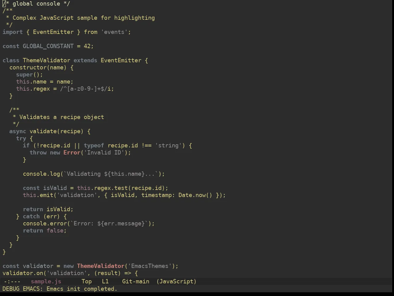 Ewal Dkeg Shade Theme in javascript-mode