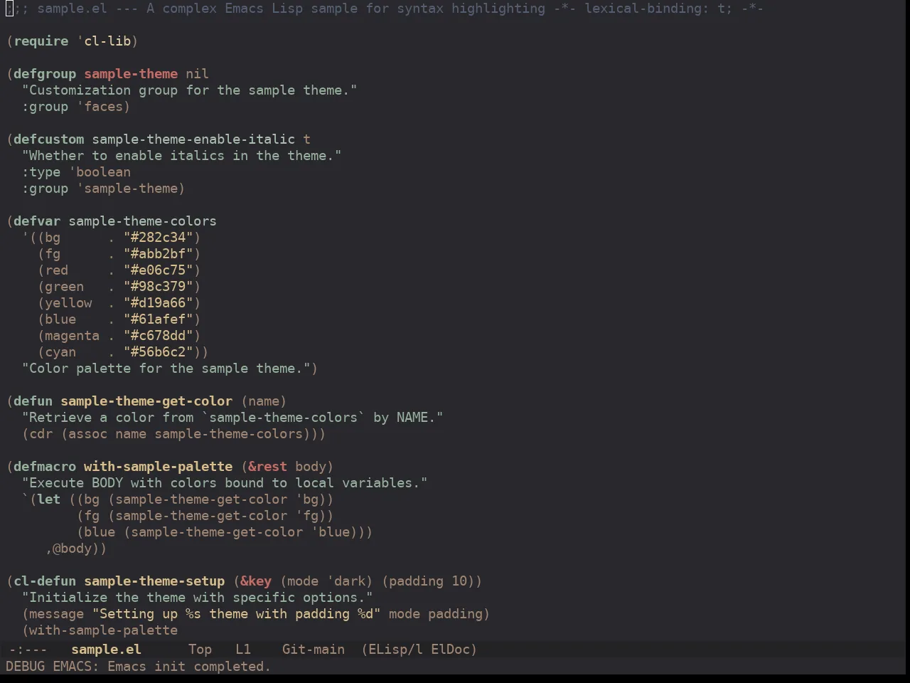 Ewal Dkeg Simplicity Theme in emacs-lisp-mode