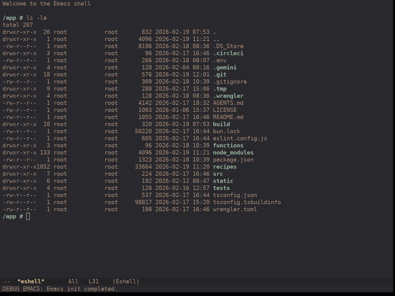 Ewal Dkeg Simplicity Theme in eshell