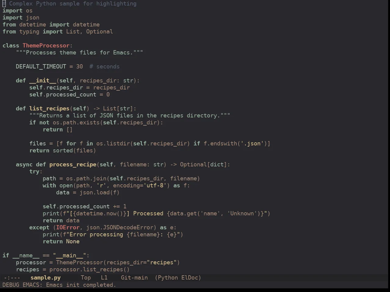 Ewal Dkeg Simplicity Theme in python-mode