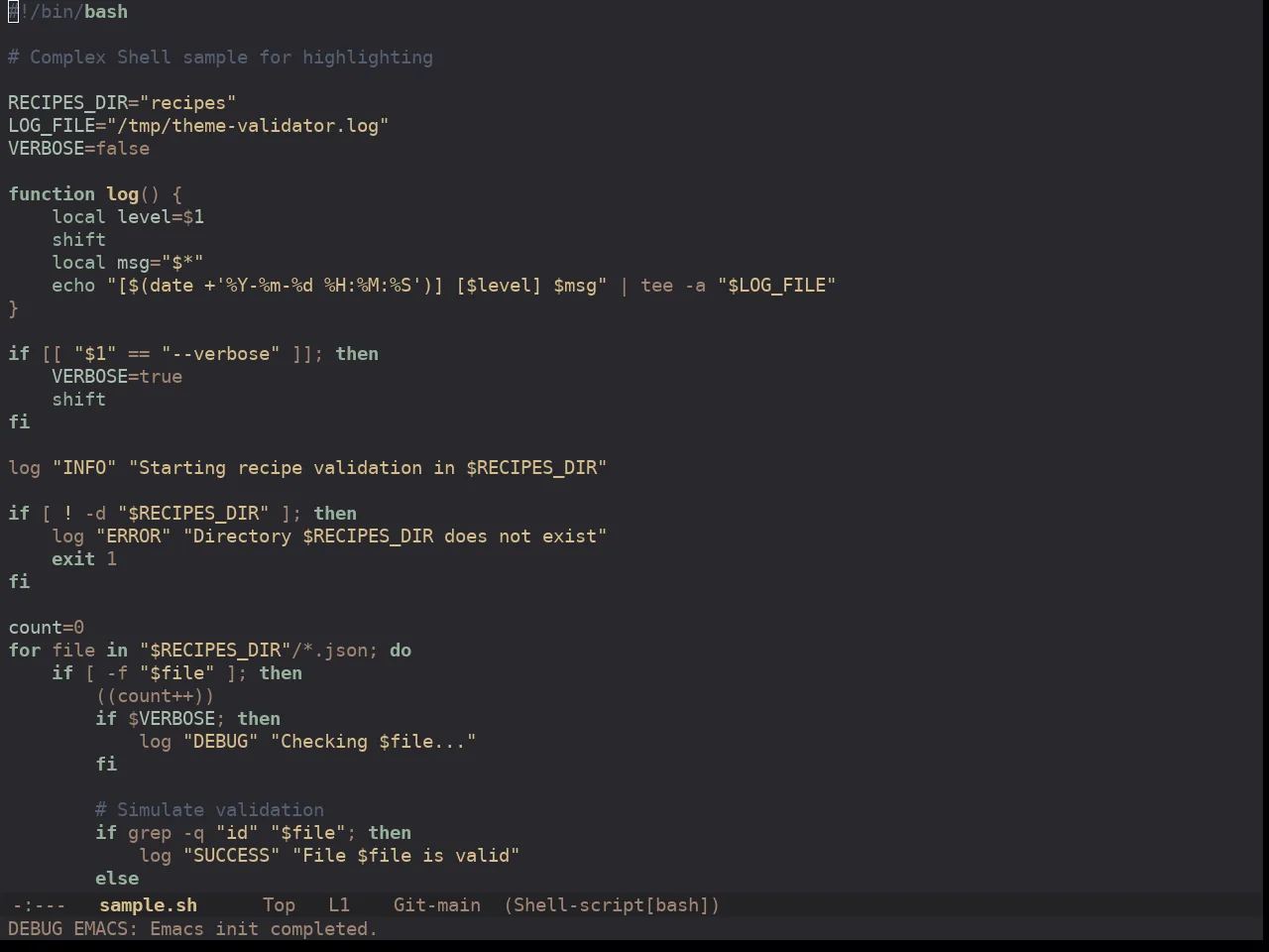 Ewal Dkeg Simplicity Theme in sh-mode