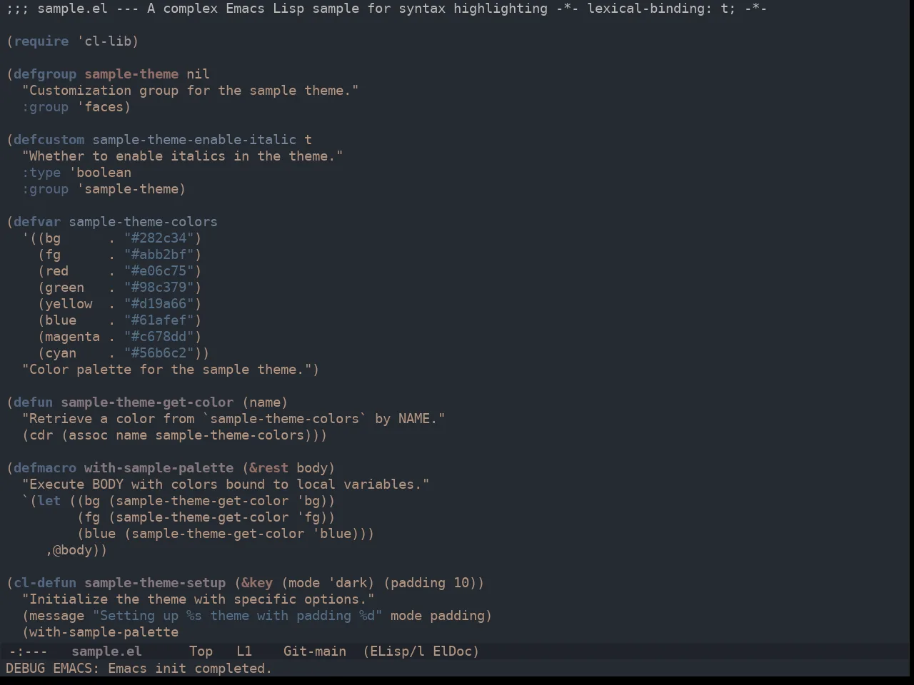 Ewal Dkeg Skigh Theme in emacs-lisp-mode