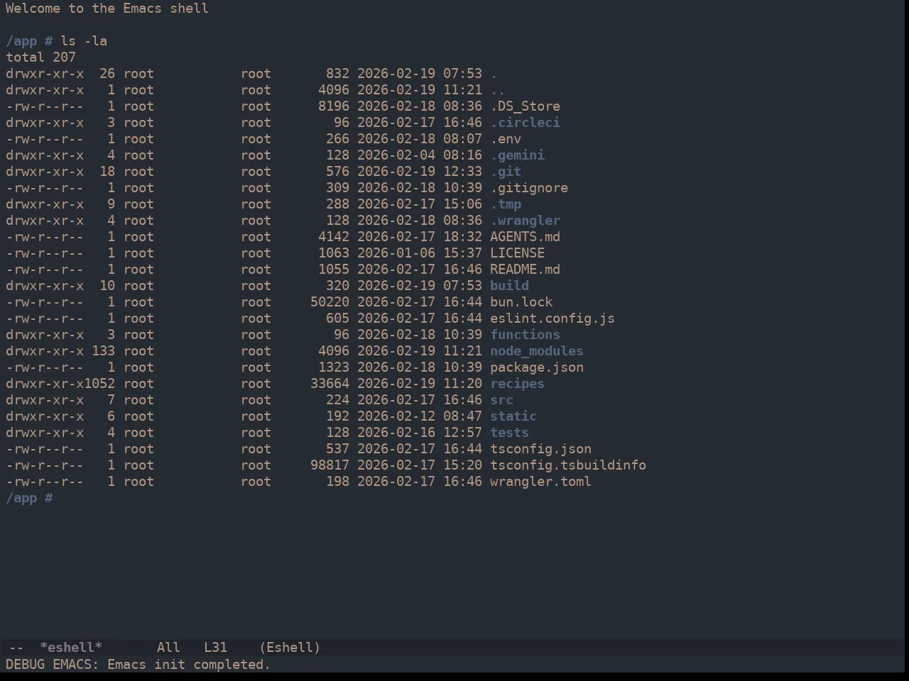 Ewal Dkeg Skigh Theme in eshell