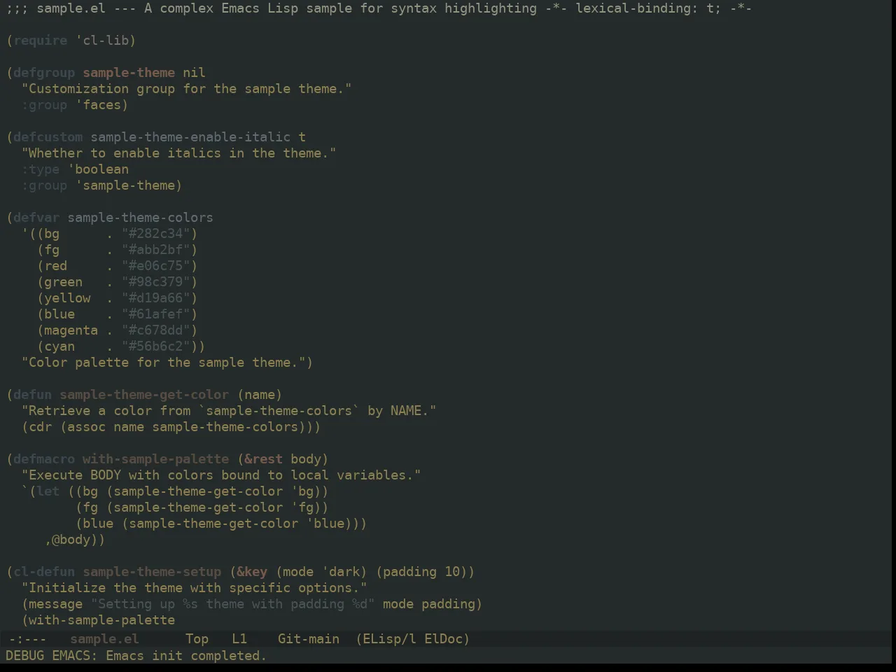 Ewal Dkeg Slate Theme in emacs-lisp-mode