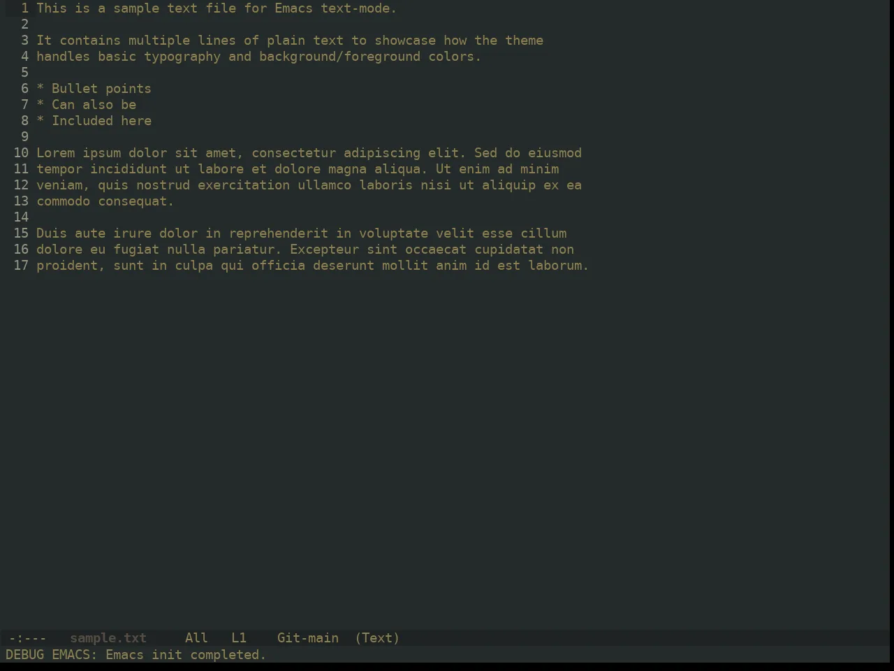 Ewal Dkeg Slate Theme in text-mode