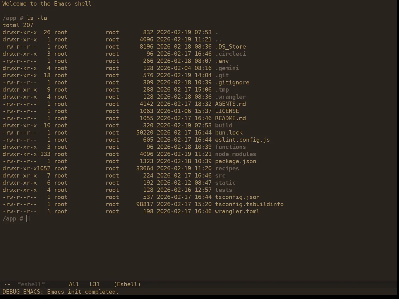 Ewal Dkeg Soundwave Theme in eshell