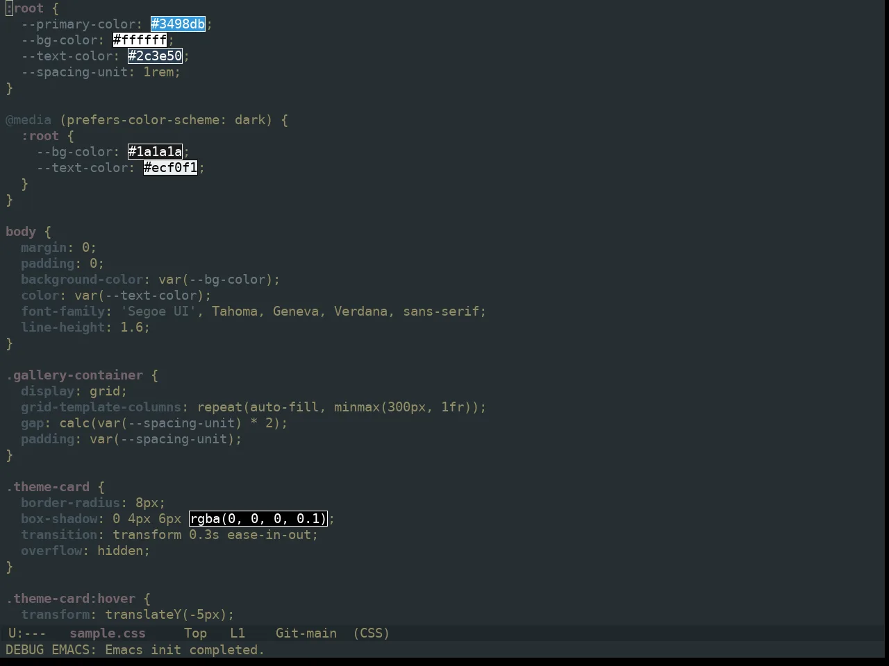 Ewal Dkeg Spire Theme in css-mode
