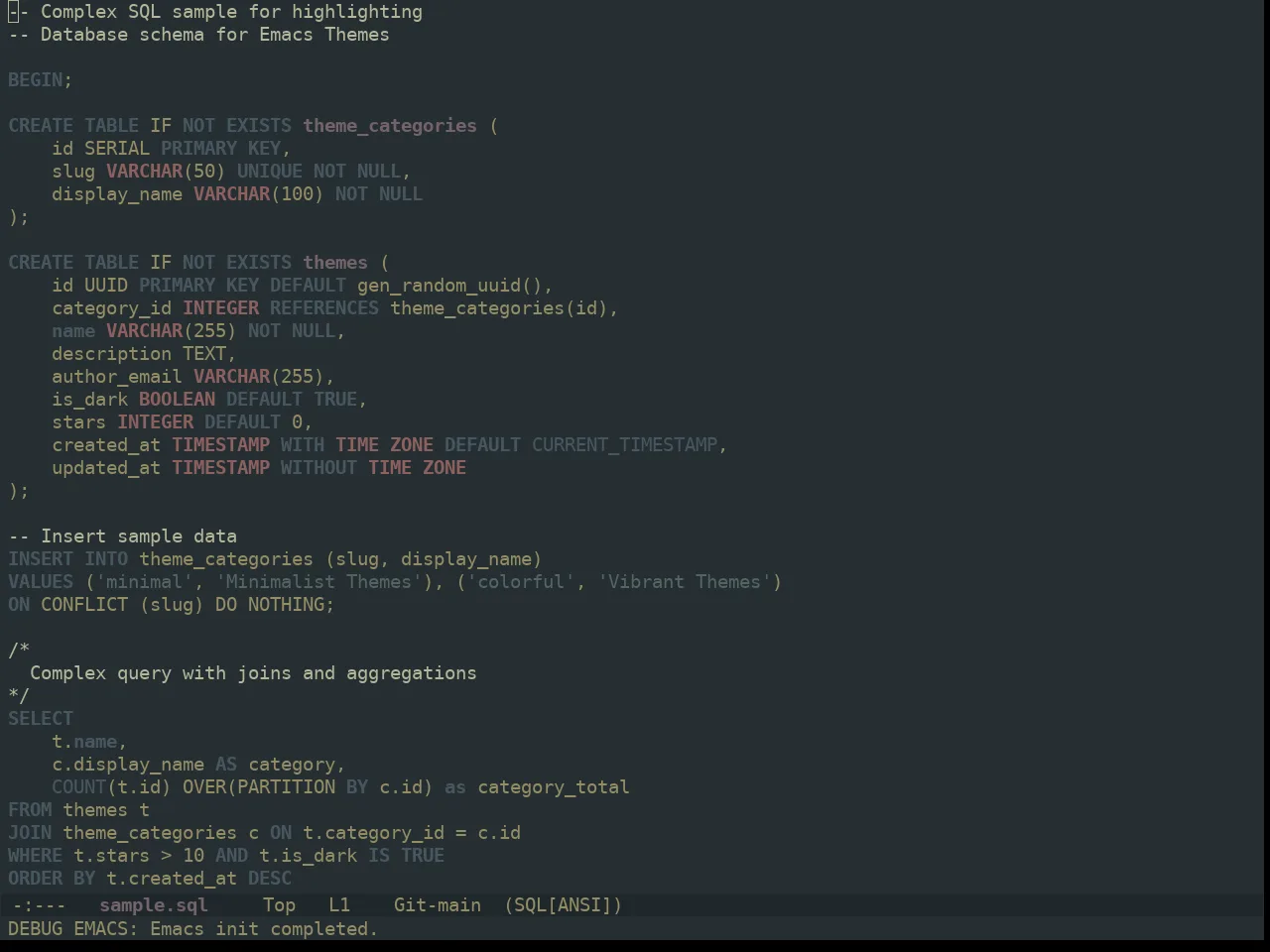 Ewal Dkeg Spire Theme in sql-mode
