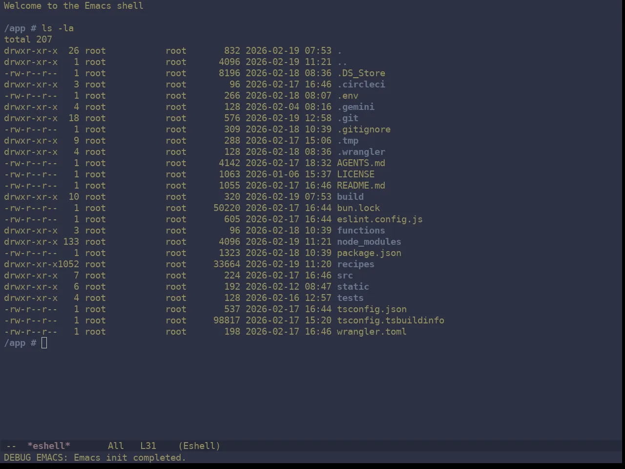 Ewal Dkeg Sprout Theme in eshell