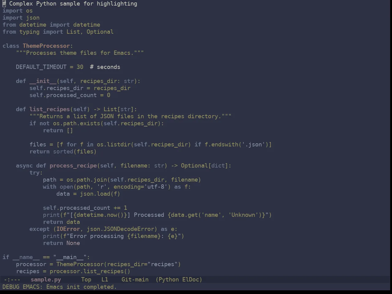 Ewal Dkeg Sprout Theme in python-mode