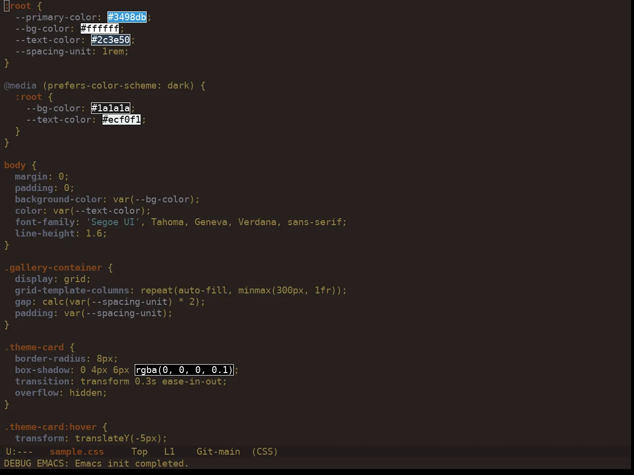 Ewal Dkeg Squares Theme in css-mode