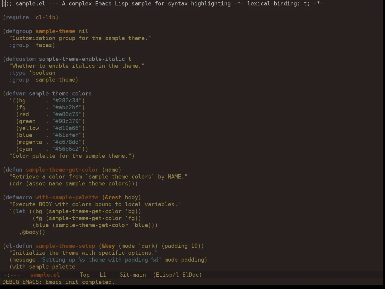 Ewal Dkeg Squares Theme in emacs-lisp-mode