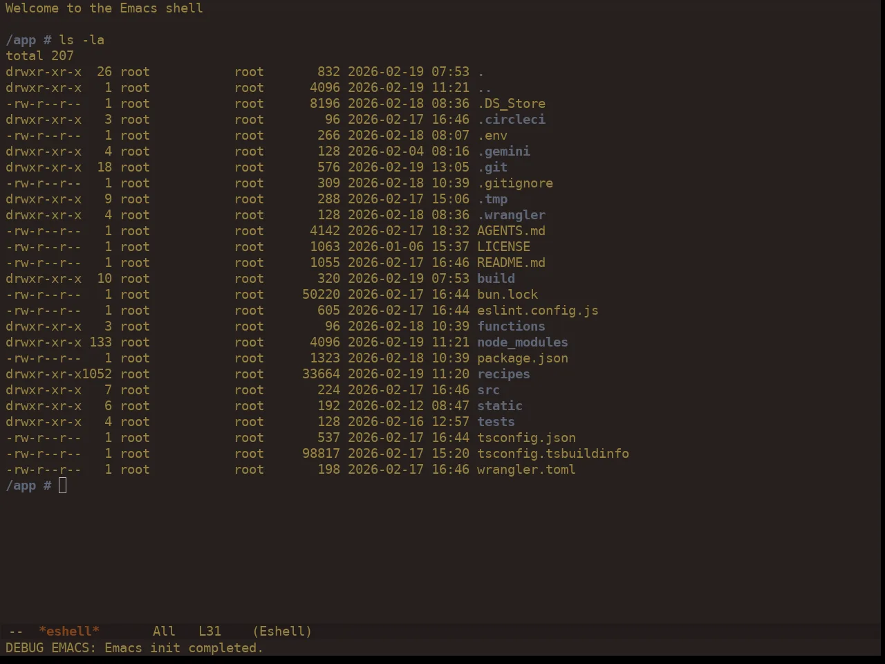 Ewal Dkeg Squares Theme in eshell