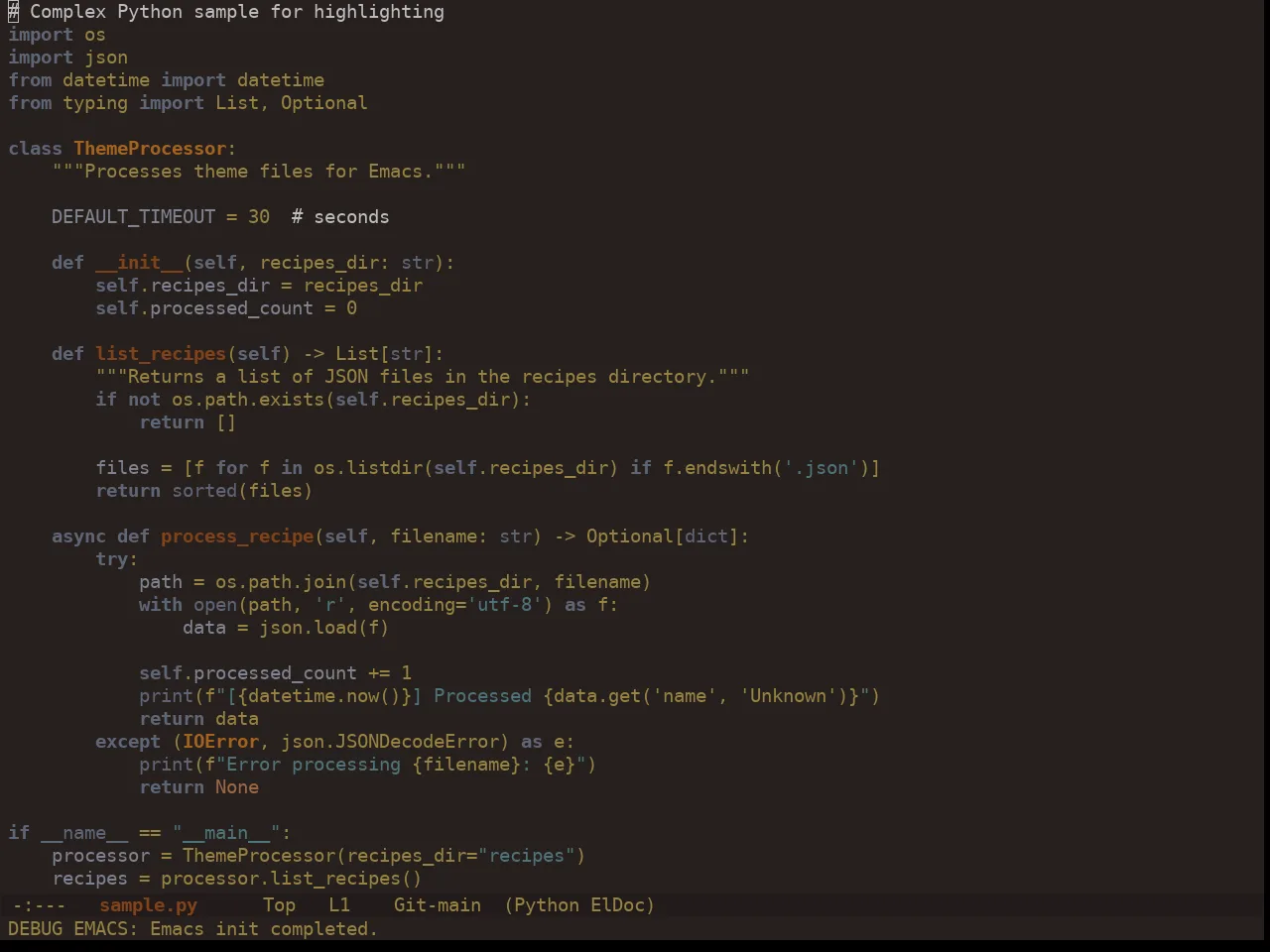 Ewal Dkeg Squares Theme in python-mode
