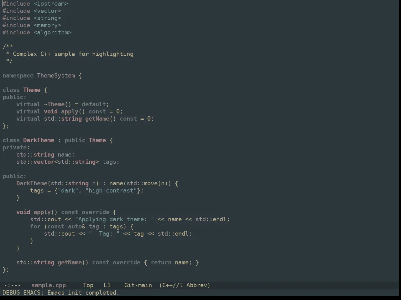 Ewal Dkeg Stv Theme in c++-mode