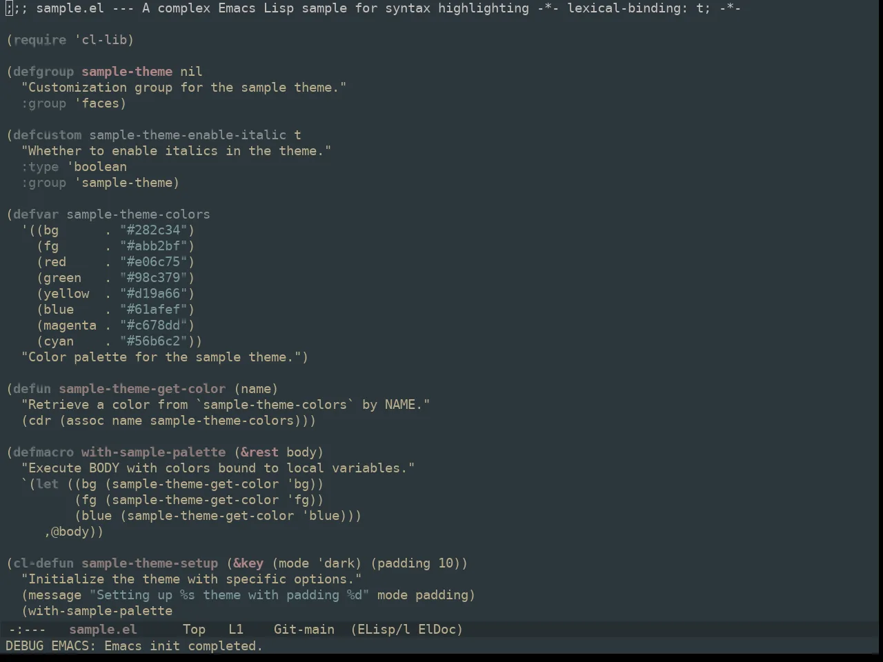 Ewal Dkeg Stv Theme in emacs-lisp-mode