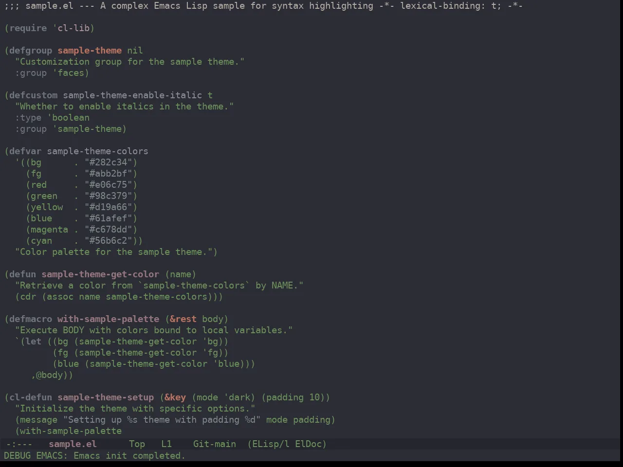 Ewal Dkeg Subtle Theme in emacs-lisp-mode