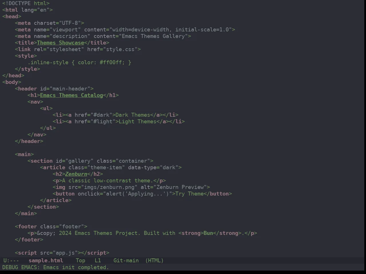 Ewal Dkeg Subtle Theme in html-mode
