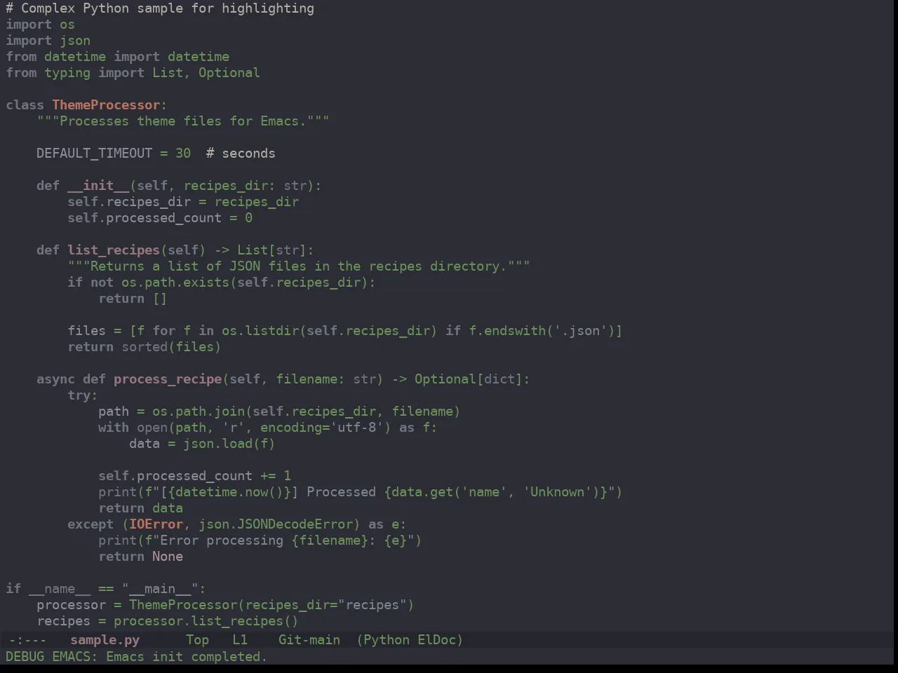 Ewal Dkeg Subtle Theme in python-mode