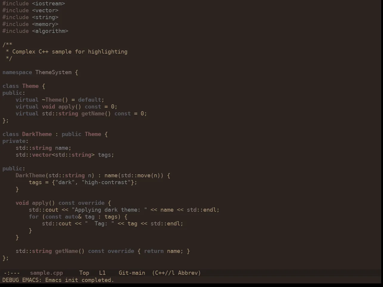 Ewal Dkeg Sundr Theme in c++-mode