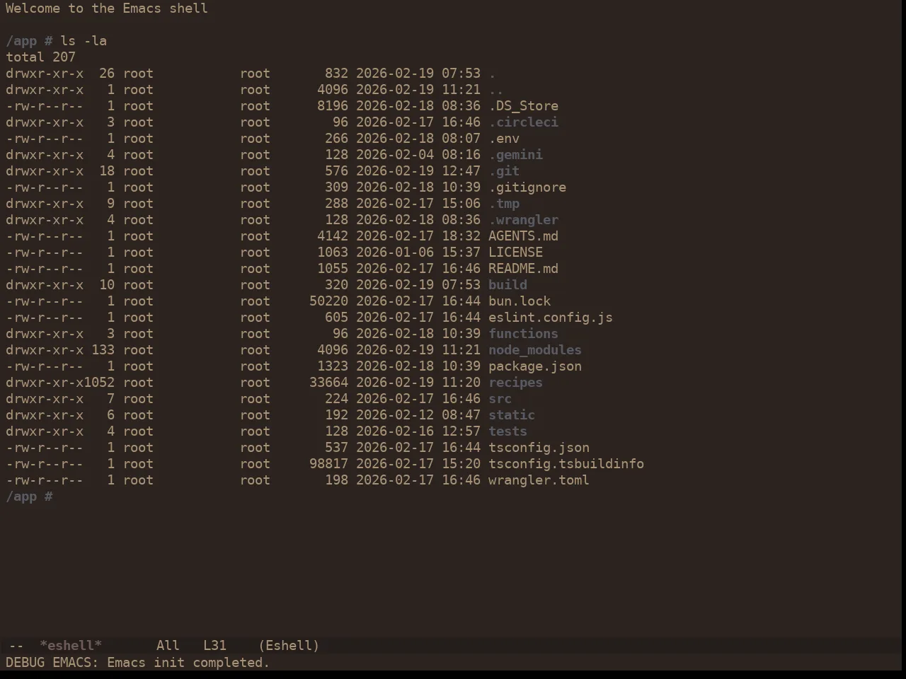 Ewal Dkeg Sundr Theme in eshell