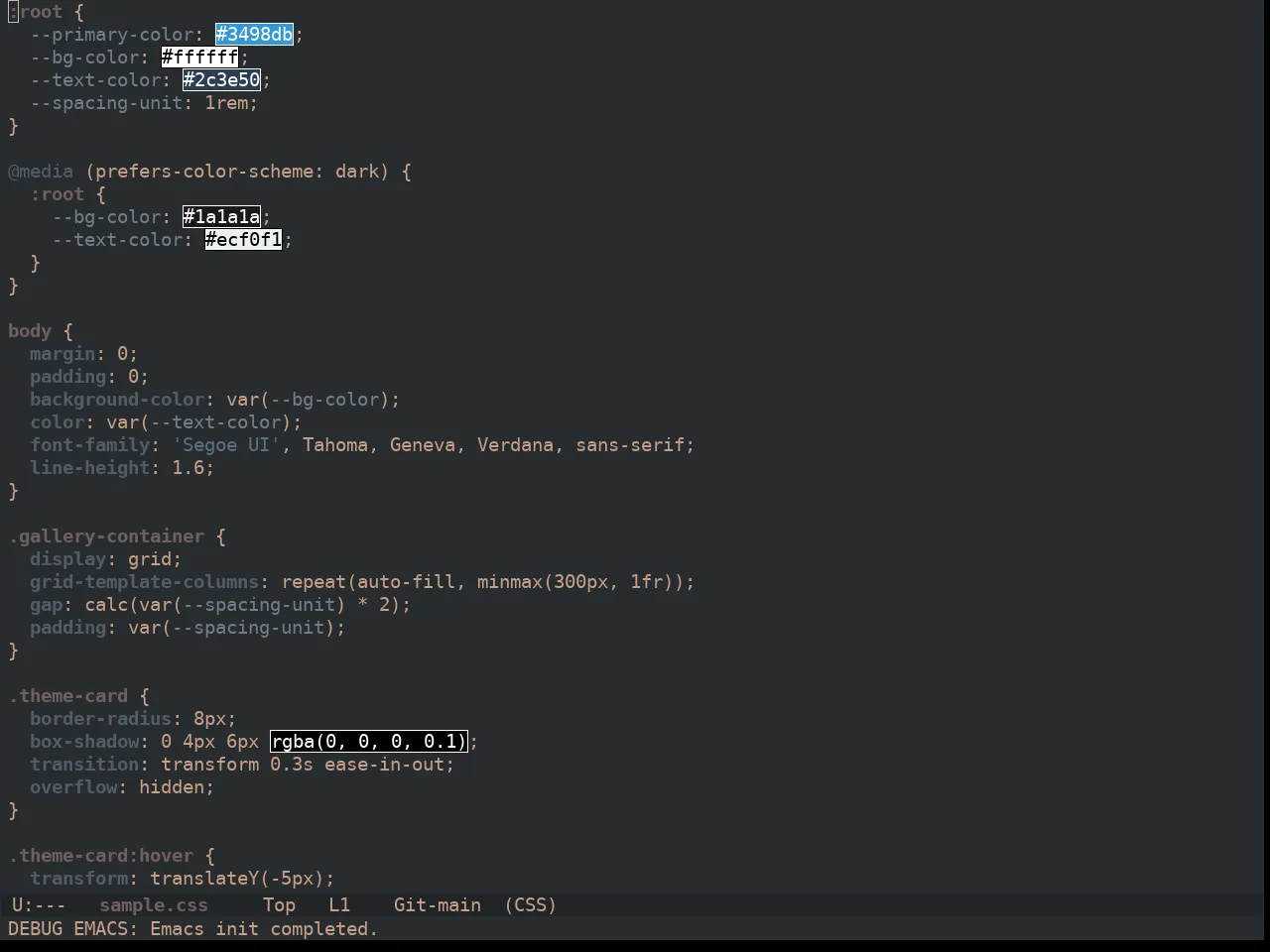 Ewal Dkeg Traffic Theme in css-mode