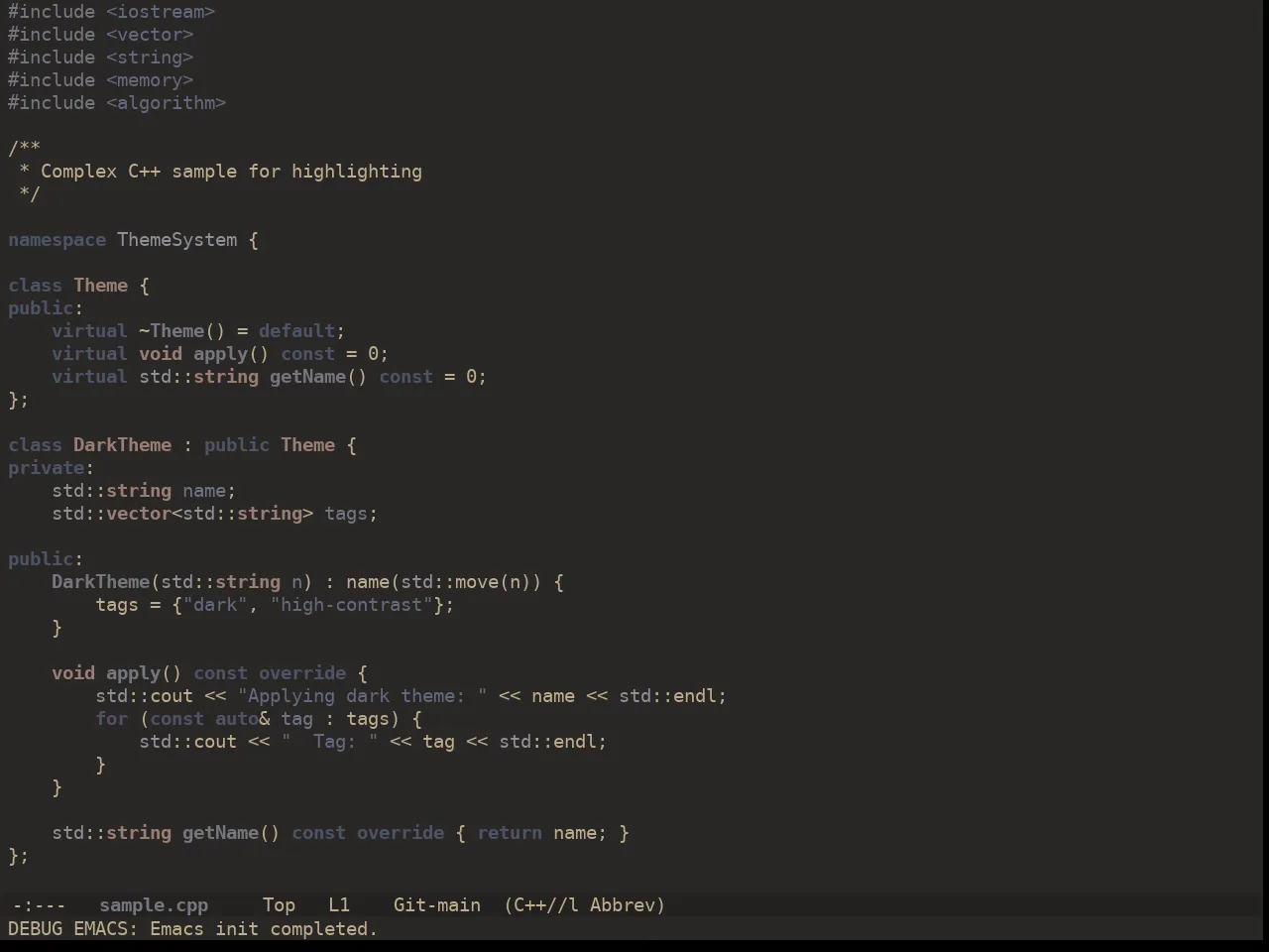 Ewal Dkeg Transposet Theme in c++-mode