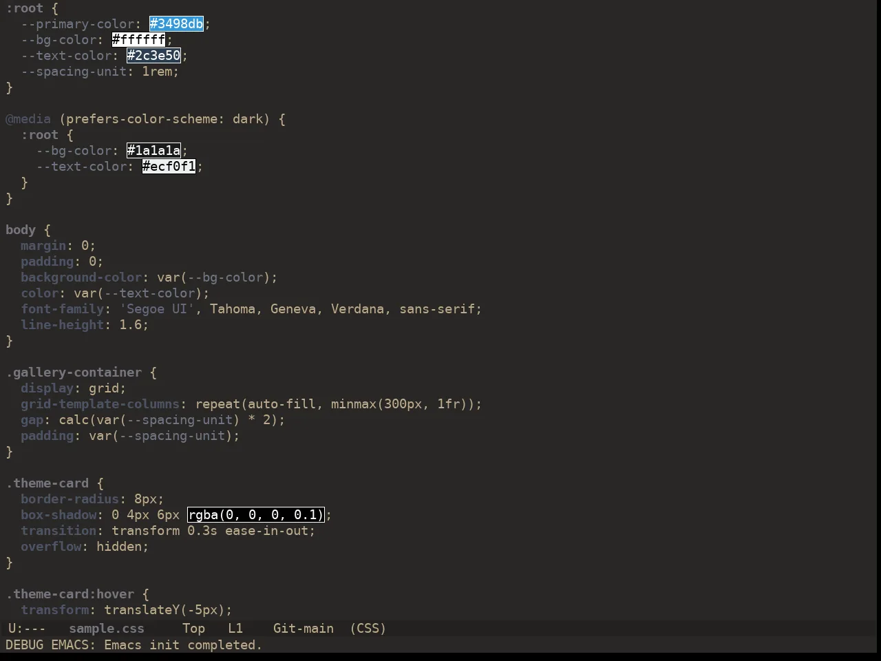 Ewal Dkeg Transposet Theme in css-mode