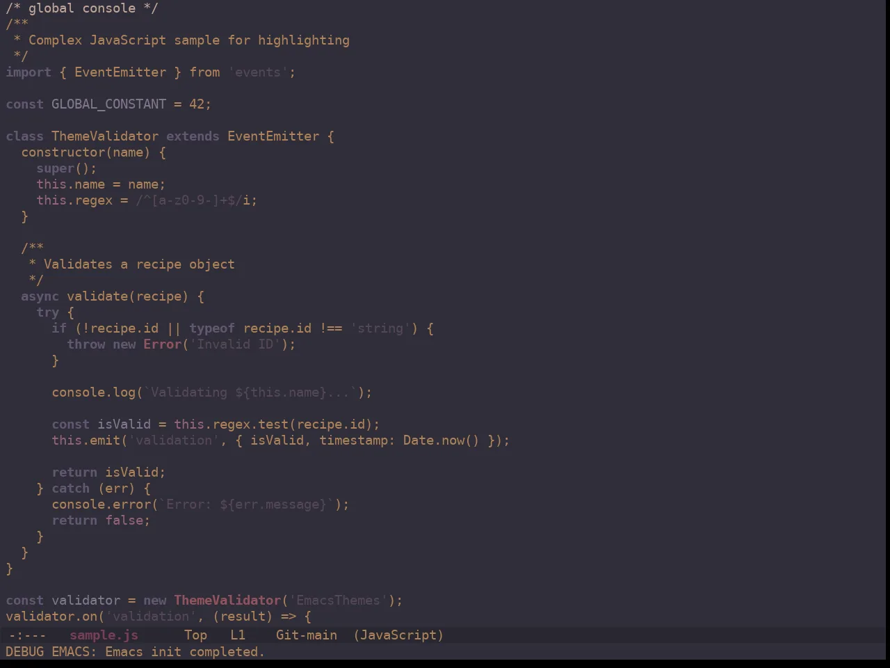 Ewal Dkeg Urban Theme in javascript-mode