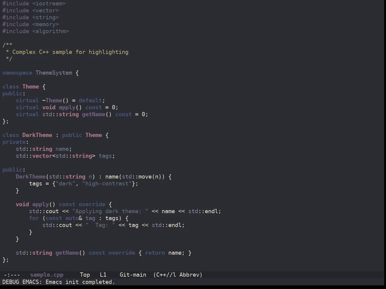 Ewal Dkeg Vans Theme in c++-mode