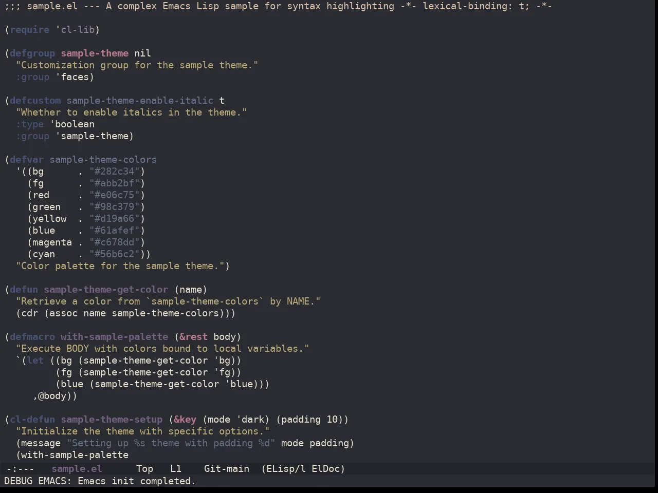 Ewal Dkeg Vans Theme in emacs-lisp-mode