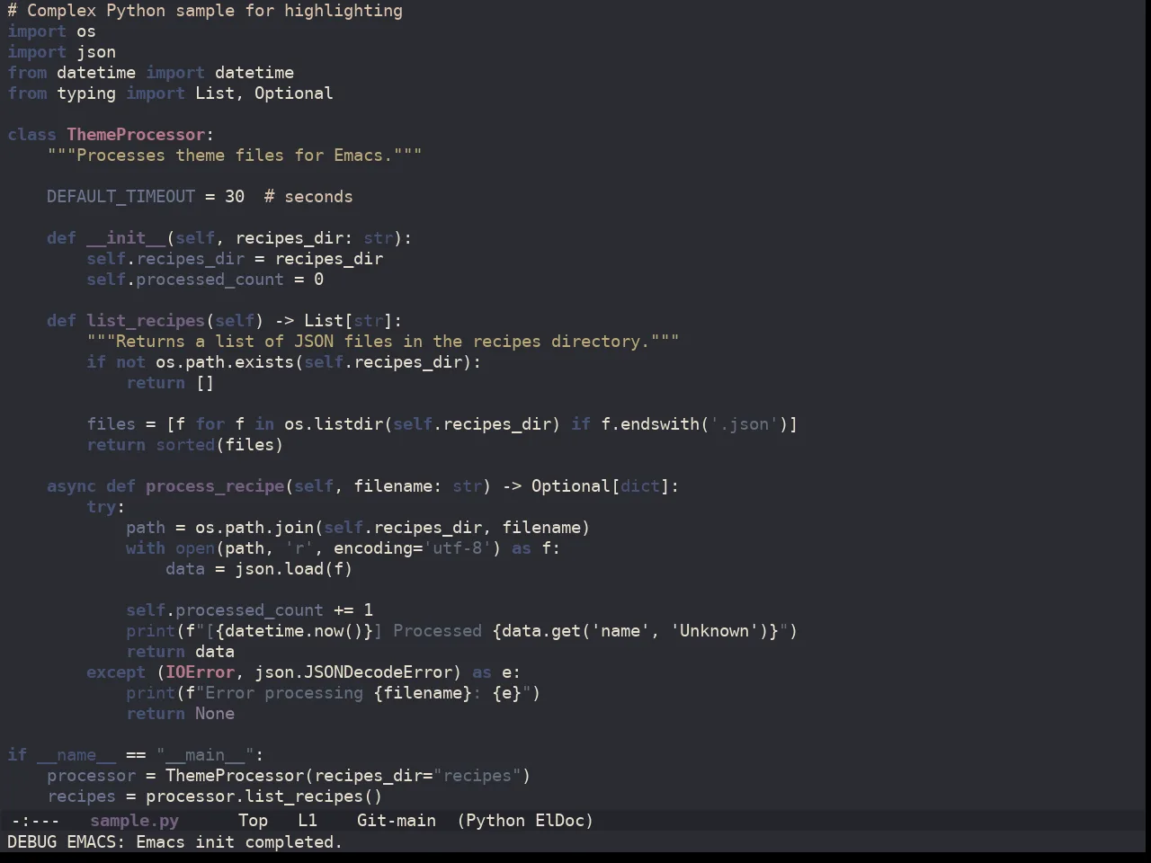 Ewal Dkeg Vans Theme in python-mode