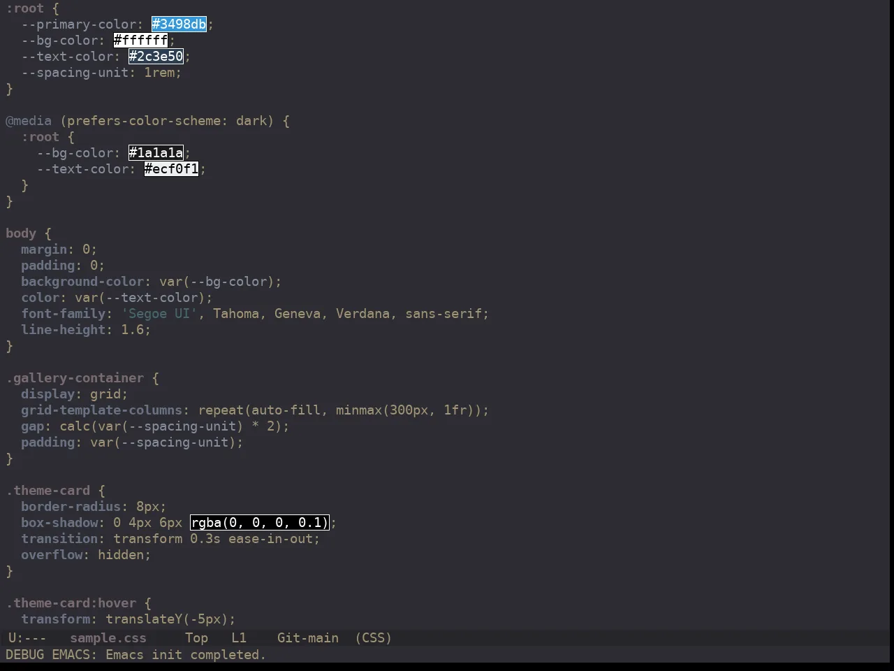 Ewal Dkeg Victory Theme in css-mode