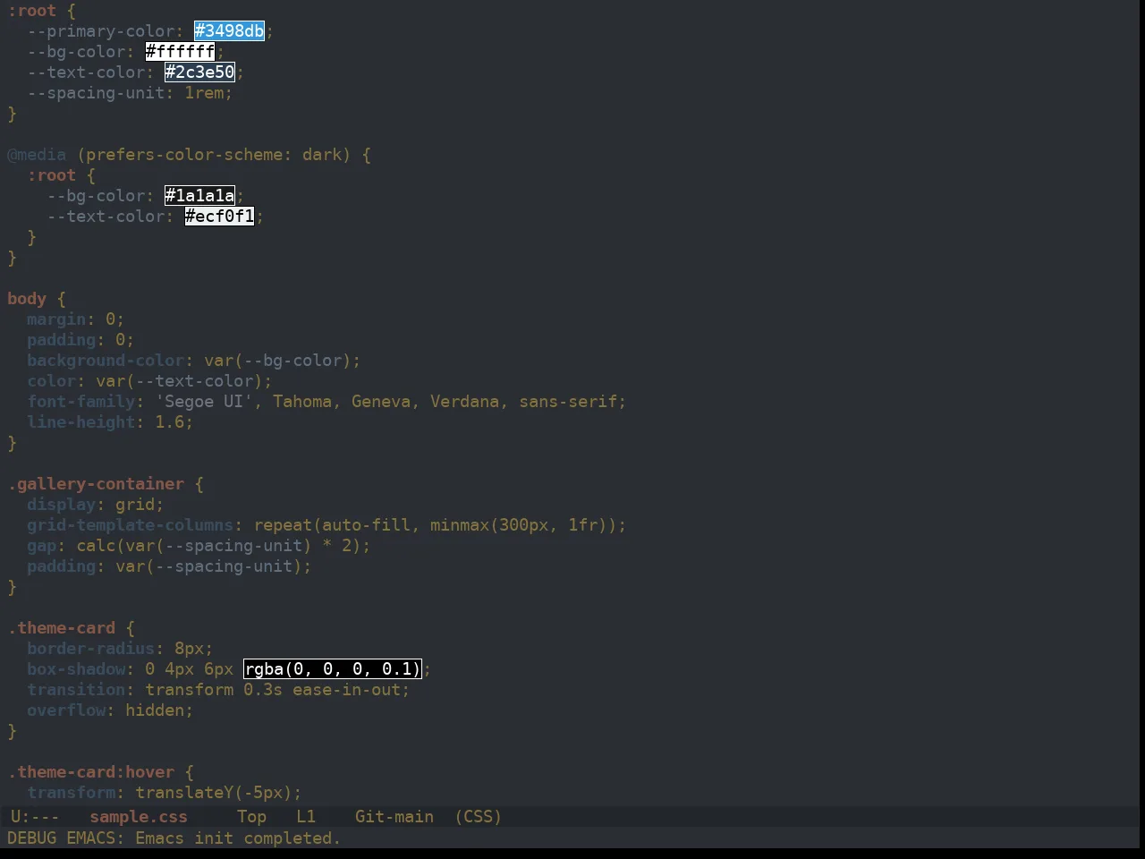 Ewal Dkeg View Theme in css-mode